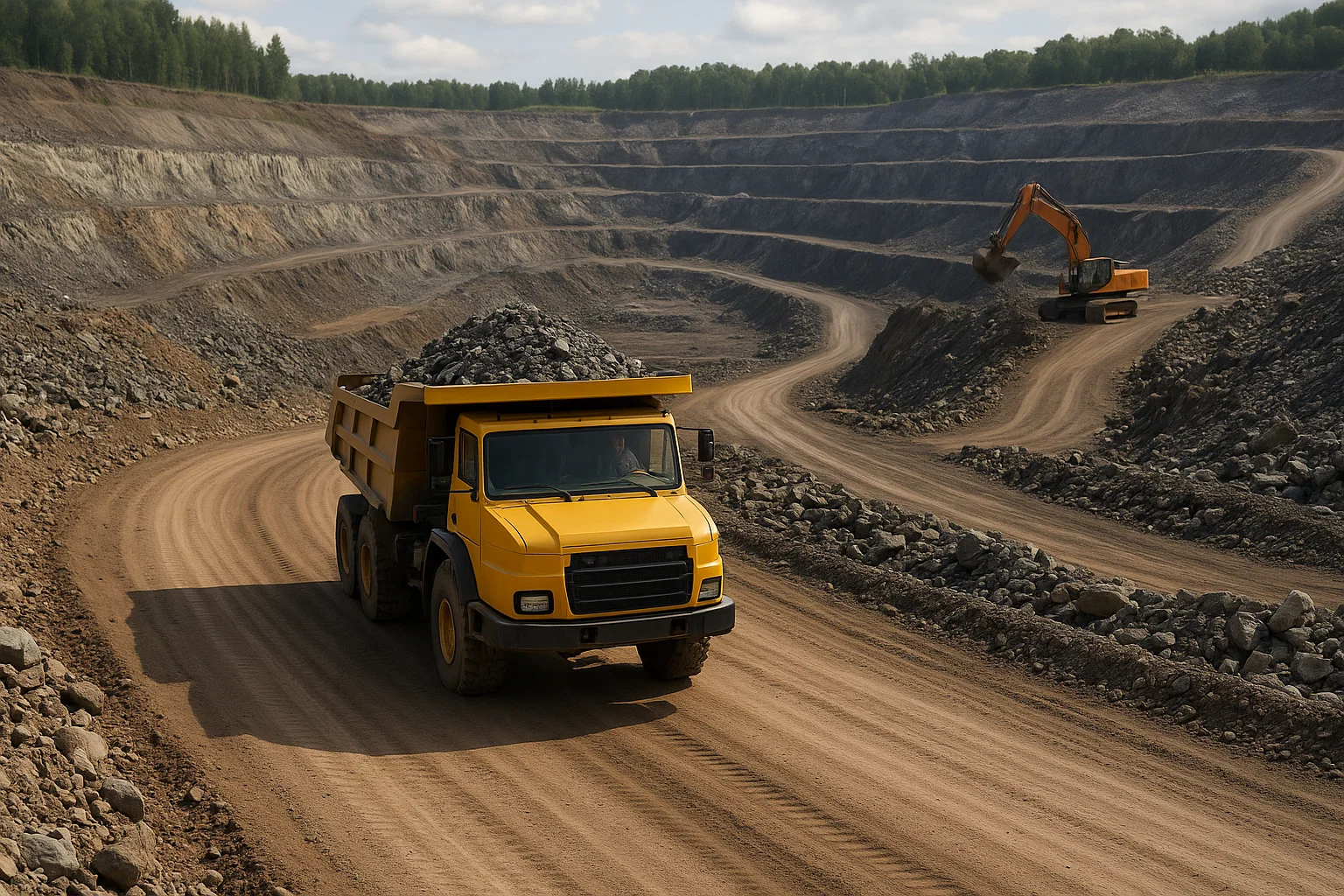 Infraestrutura rodoviária na mineração