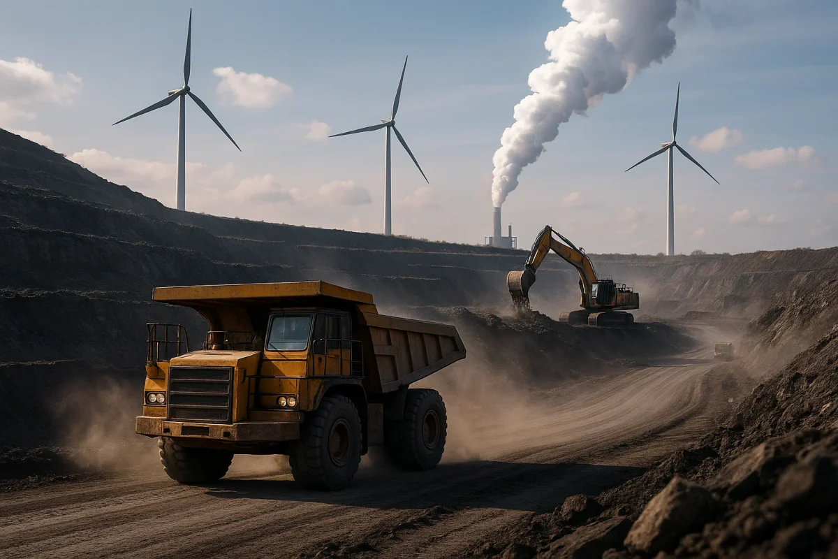 Imagem fictícia gerada por AI para representar a mineração responsável