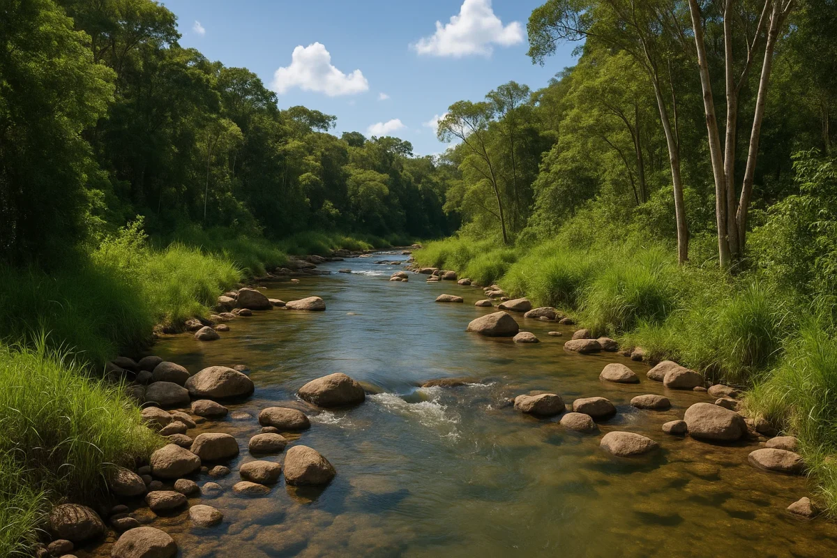 Imagem fictícia gerada por ai para representar o que são as Áreas de Preservação Permanente